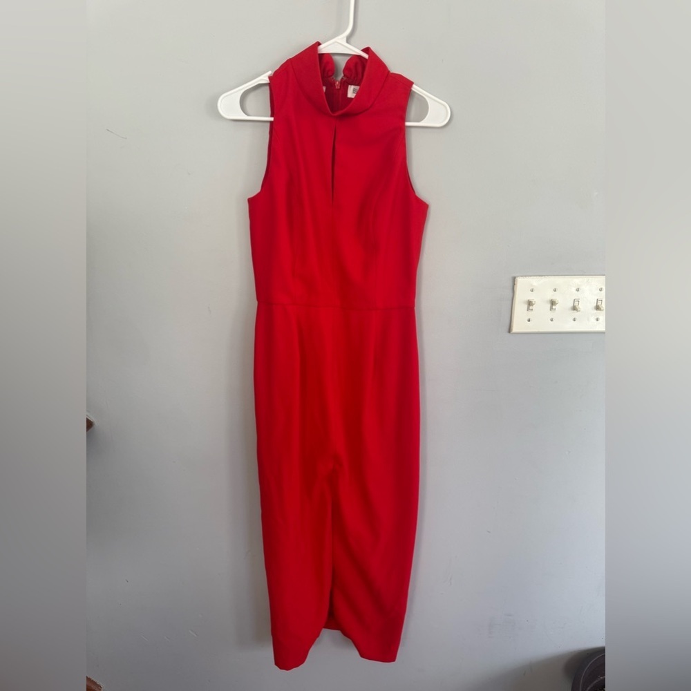 Bill Blass elegant midi red dress size 6